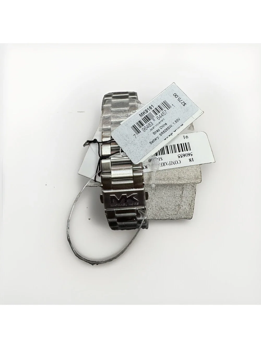 (A) Michael Kors MK9161 Maritime Men’s Watch Black Dial Silver Stainless NEW Tag